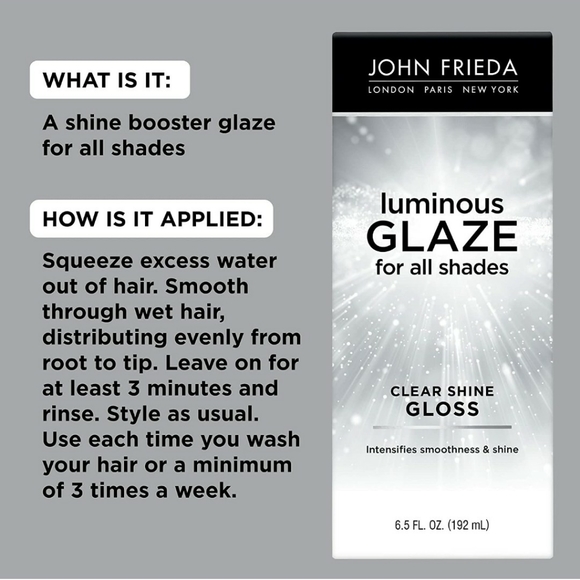 John Frieda Luminous Glaze Clear Shine Gloss for all hair shades. - Picture 13 of 14